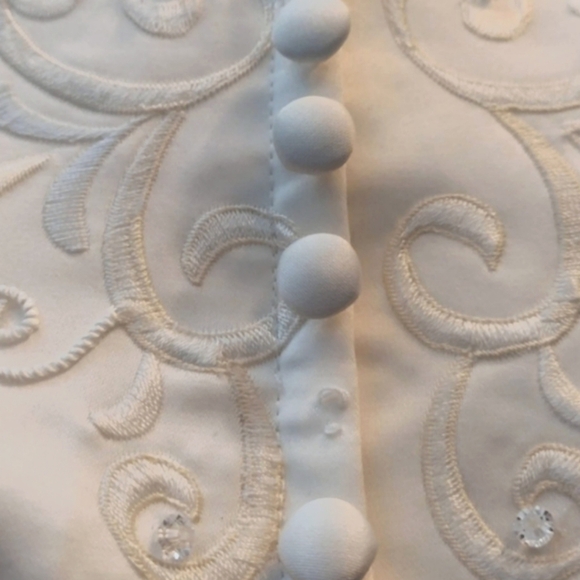 David's Bridal Womens Elegant Ivory Wedding Dress Size 10 - Picture 4 of 8